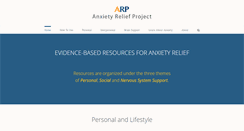 Desktop Screenshot of anxietyreliefproject.com